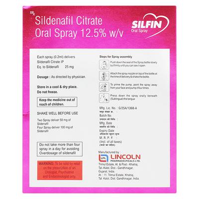 SILFIN Spray 30ml - Impotence/Erectile Dysfunction (Ed)