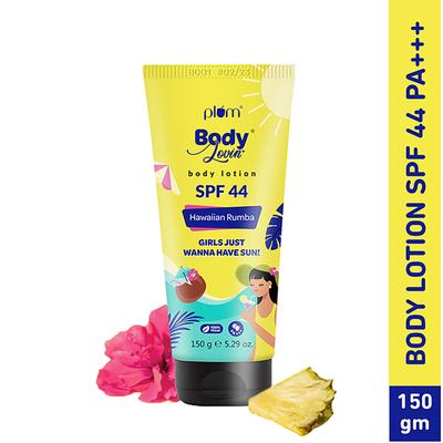 Plum Bodylovin Hawaiian Rumba Body Lotion Body Sunscreen with Spf 44 Pa+++ 100% Vegan 150 gm - Body Sunscreen