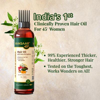 Vansaar 45+ Hair Oil with Maha Bhringraj 200 ml - Hair Oils