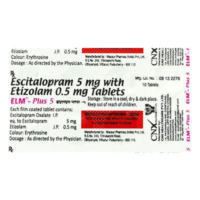 ELM PLUS 5 Tablet 10's - Anxiety-Anx