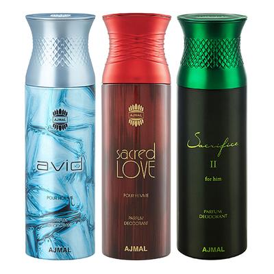 Ajmal Avid Sacredlove Sacrifice II Deodorant Spray (Pack of 3) 200 ml - Perfumes (Edt/Edp)