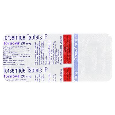 TORNOVA 20mg Tablet 10's - Hypertension-Diu