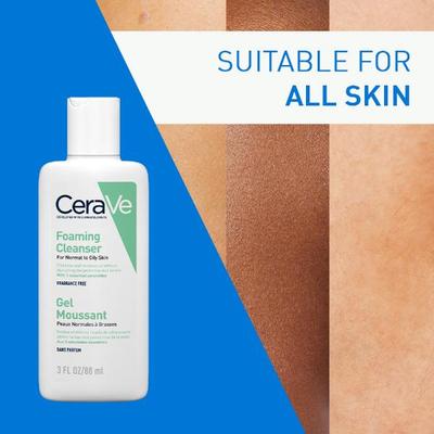 CeraVe Foaming Cleanser For Normal To Oily Skin 88 ml - Face Wash & Cleansers