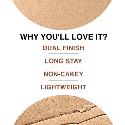 Lakme 9to5 Unreal Dual Cover Pressed Powder, 2 In 1 Compact + Foundation, 30 Cinnamon, 9 gm - Compact Powder