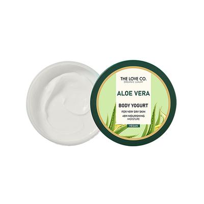 The Love Co. Aloe Vera Body Yogurt - 72 Hour Intense Hydrating Shea Body Butter - Deep Moisturization for Winters With Pure Shea Butter for Nourishing Essential Body Care 200 gm - Body Butter