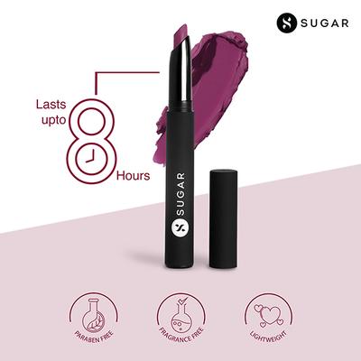 SUGAR Cosmetics Matte Attack Transferproof Lipstick - 03 The Grandberries (Dark Berry) 2 gm - Lipsticks