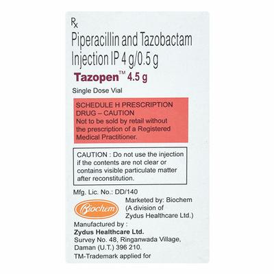 Tazopen 4.5gm Injection 1's - Bacterial Infections-Pen