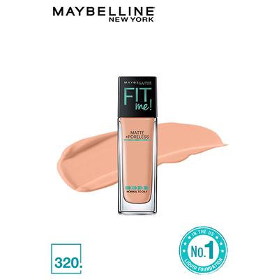 Maybelline New York Fit Me Matte+Poreless Liquid Foundation, 322 Natural Tan 30 gm - Foundation