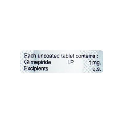 GLIMED 1mg Tablet 10's - Diabetes-Ant