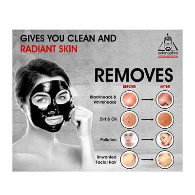 Urban Gabru Anti Pollution Active Cooling Effect Black Peel Off Mask - Charcoal 120gm - Masks & Peels