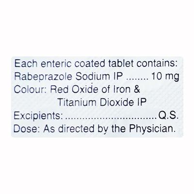 Rabium 10mg Tablet 10'S - Ulcer/Reflux/Flatulence-Aaa