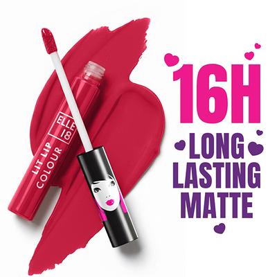 Elle18 Liquid Lip Color, Long-Lasting,  Matte, Transferproof, Smashing Red 5.6 ml - Liquid Lipsticks