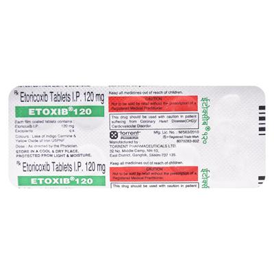 Etoxib 120mg Tablet 10'S - Pain relief-Nsa