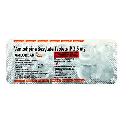 AMLOHEART 2.5 Tablet 10's - Hypertension-Cal