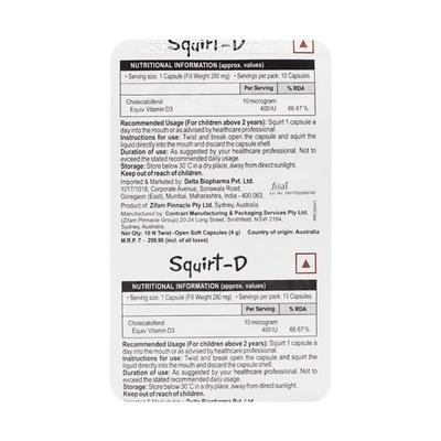 SQUIRT D Softgel Capsule 10's - Supplements-Vam
