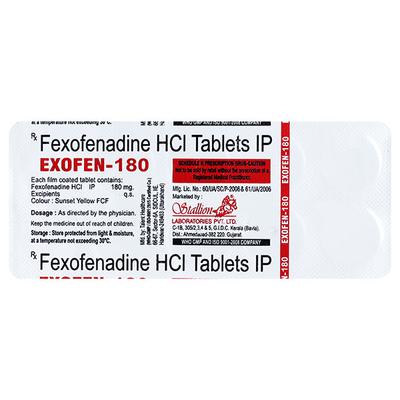 EXOFEN 180mg Tablet 10's - Allergies-Ant