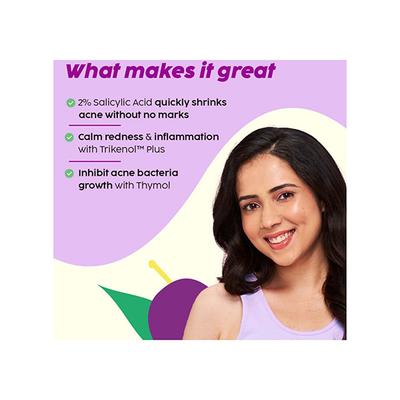 PLIX Jamun Acne Spot Corrector Gel for Reducing Active Acne, Day & Night Gel, Controls Oil & Soothes Inflammation for Men & Women 15 gm - Face Gels