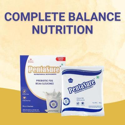 PentaSure Nutritional Supplement Powder - Vanilla Flavour (Travel Pack Sachet of 3 x 50 gm) - Daily Health Drinks