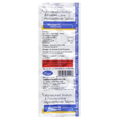 Minolast FX Tablet 10'S - Asthma/COPD-Ast