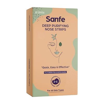 Sanfe Deep Purifying Nose Strips - Fuji Green Tea & Witch Hazel 6's - Face Wash & Cleansers