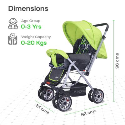 Kiddie Kingdom Stroller Stroller - Black & Green 1's - Baby Safety