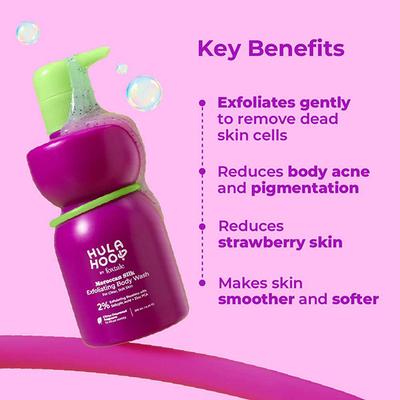 Foxtale Exfoliating Body Wash 2% Salicylic Acid, Zinc PCA, Reduces Body Acne, Smoothens Skin 250 ml - Shower Gels & Body Wash