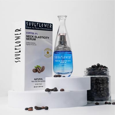Soulflower Coffee 5% Collagen Boosting, Firming Neck Elasticity Serum 40 ml - Face Serum