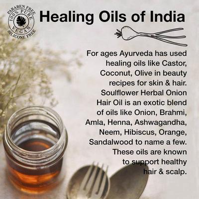 Soulflower Herbal Onion Hair Growth Oil 120 gm - Hair Oils
