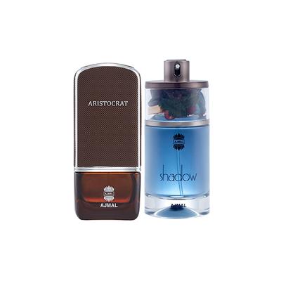 Ajmal Aristocrat EDP Citrus Woody Perfume And Shadow Him EDP Spicy Woody Perfume 150 ml - Men Perfumes (Edt/Edp)