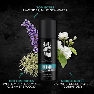 Beardo Mariner Captain Jack Perfume Deo Spray - Strong & Long Lasting 40 ml - Men Deodorants/Roll-Ons