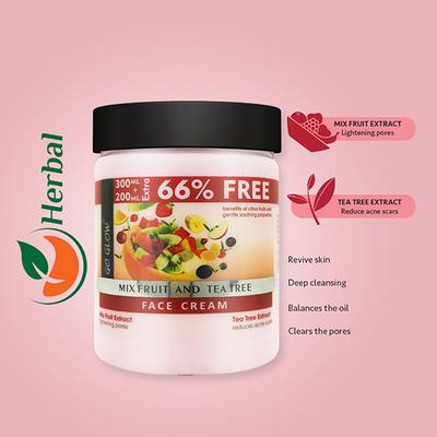 Berina Go Glow By Berina Mix Fruit & Tea Tree Face Cream 500 ml - Face Creams