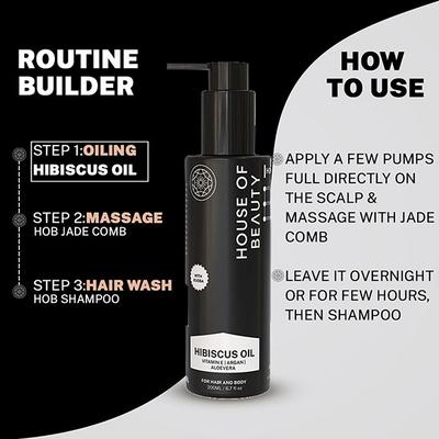 House of Beauty Hibiscus Oil For Hairfall, Soft Skin, Aids Psoriasis For Body & Hair 200ml - Hair Oils