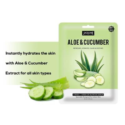 Jaquline USA Aloe & Cucumber Sheet Mask 25 gm - Sheet Masks