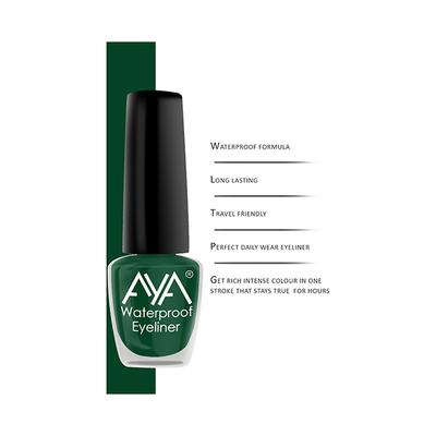 Aya 24 Hrs Long Lasting & Waterproof Eyeliner - Metallic Green 5 ml - Eyeliners
