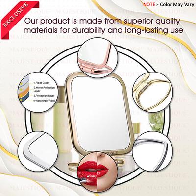 Majestique Table Top Double Side Makeup Mirror, 1X/20X Magnifying Mirror, 180 Degree - Multicolor 1's - Mirror