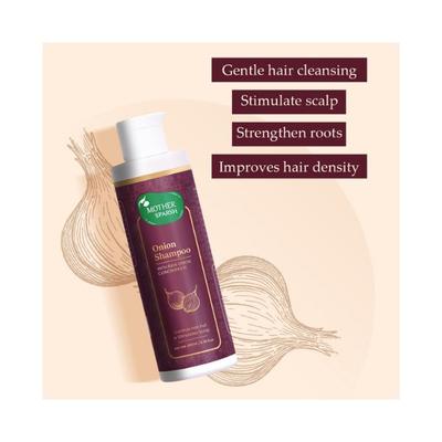 Mother Sparsh Onion Hair Shampoo With Raw Onion Concentrates & Blackseed Oil 200 ml - Shampoos