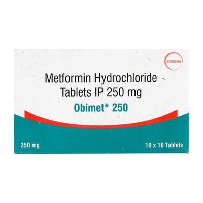 OBIMET 250mg Tablet 10's - Diabetes-Ant