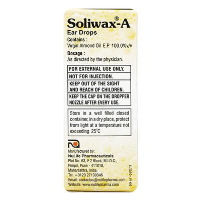 SOLIWAX A Ear Drops 10ml - Ear Conditions-Oth