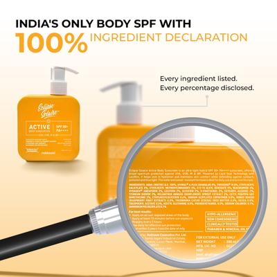 Eclipse Solaire Active Body Sunscreen SPF 50+ PA+++ Cream 200 ml - Body Sunscreen