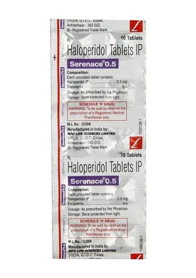 Serenace 0.5mg Tablet 10'S - Psychosis-Ans