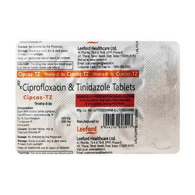 CIPCOZ TZ Tablet 10's - Bacterial Infections-Qui