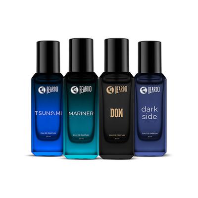 Beardo Assorted Perfume Giftset for Men Tsunami, Dark Side, Mariner and Don 4 x 20ml 1's - Men Perfumes (Edt/Edp)