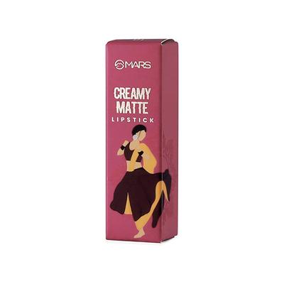 Mars Creamy Matte Lipstick- Gulabi Garba 3.2 gm - Lipsticks