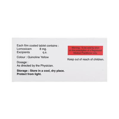 Lodol 8mg Tablet 10'S - Pain relief-Nsa