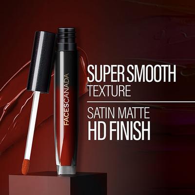 Faces Canada Comfy Silk Liquid Lip Color with Mulberry Oil & Vitamin E Spontaneous Plum 06 3ml - Liquid Lipsticks