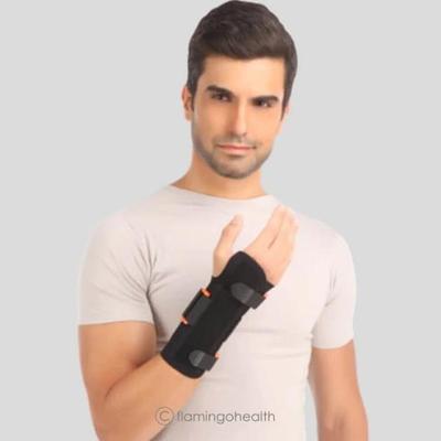 Flamingo Elastic Wrist Splint (OC - 2015) (L) - Black - Hand/Wrist Supports