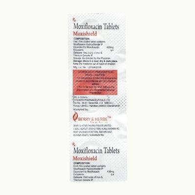MOXISHIELD 400 Tablet 5's - Bacterial Infections-Qui