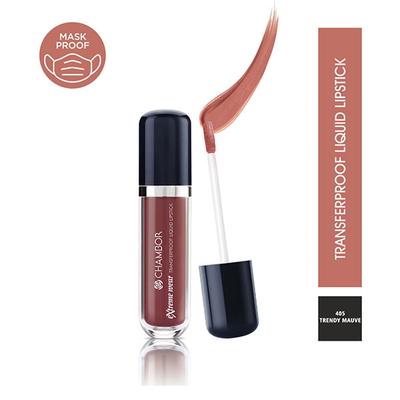 Chambor Extreme Wear Transferproof Liquid Lipstick, Trendy Mauve No.405 6 ml - Liquid Lipsticks