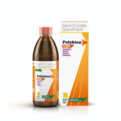 POLYBION ACTIVE SUGAR FREE MANGO FLAVOUR Syrup 300ml - Supplements-Vam