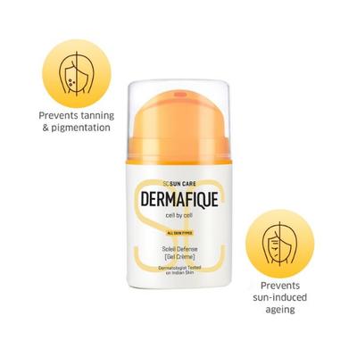 Dermafique Soleil Defensegel Creme Sunscreen Spf 30 for All Skin Types Dermatologist Tested 50 gm - Face Sunscreen